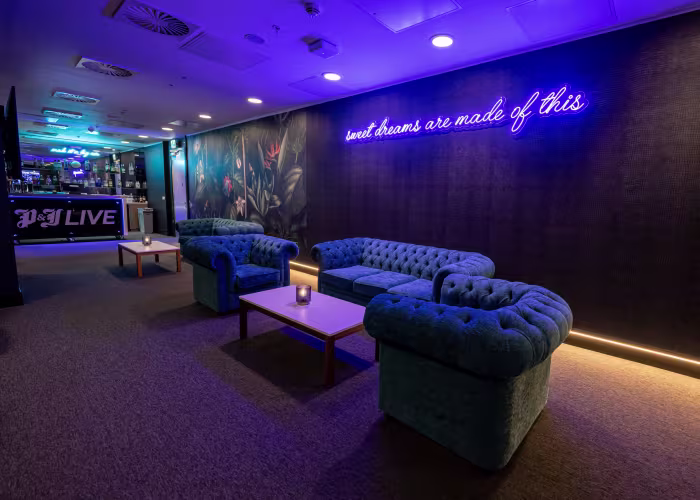 Sofas in Showdeck at P&J Live