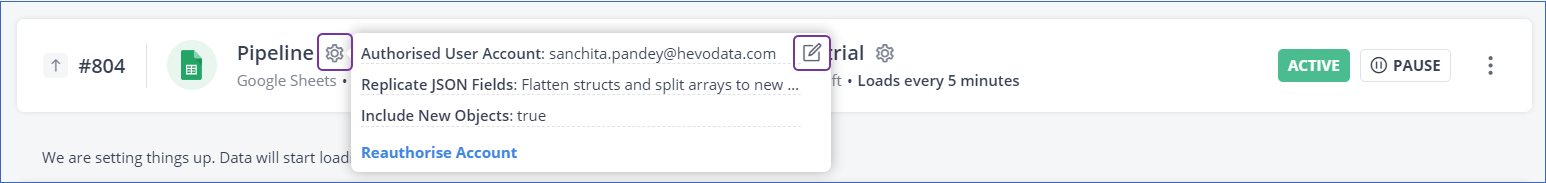 Edit Source Configuration