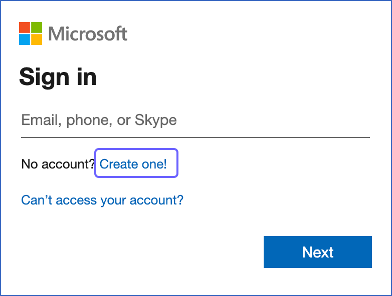 Create New Account
