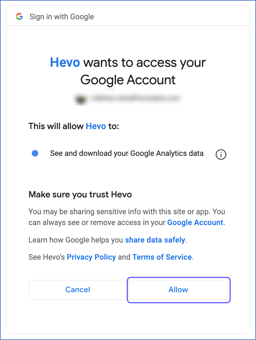 Authorize Hevo on Firebase