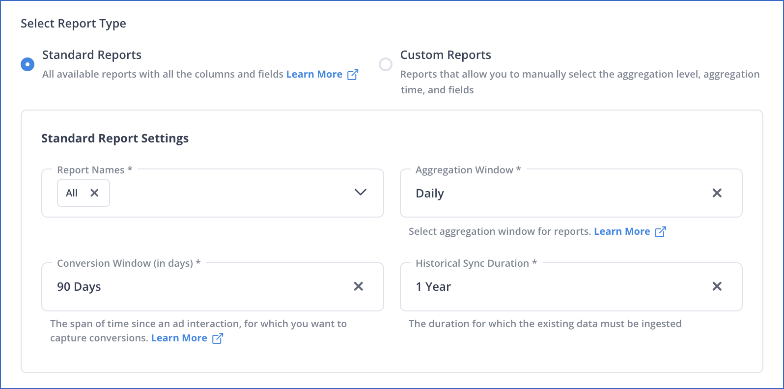 Standard Reports