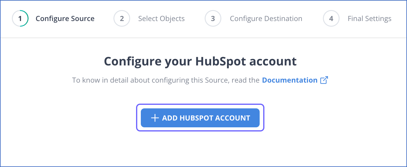Add HubSpot Account