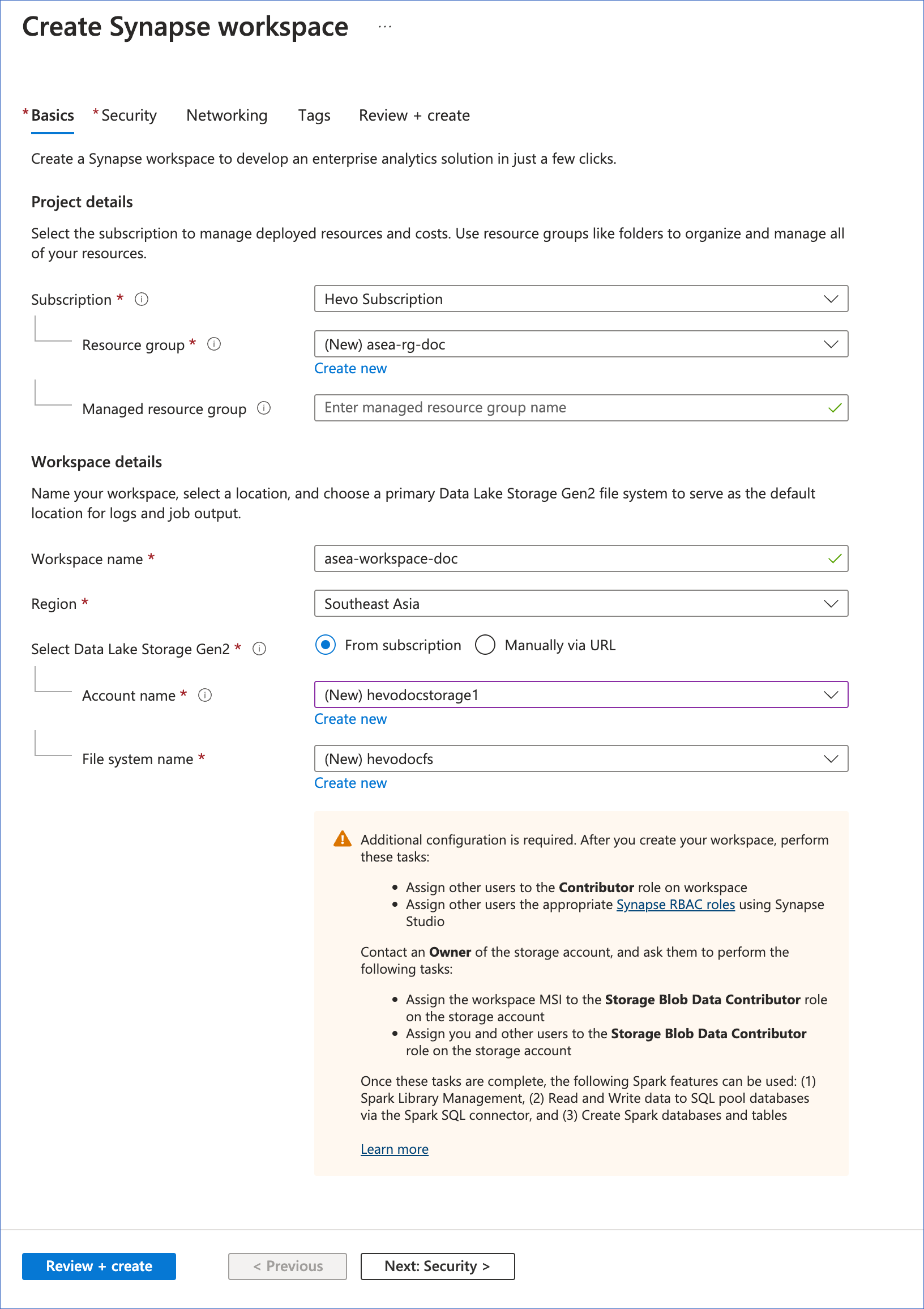 Create WS - Basics