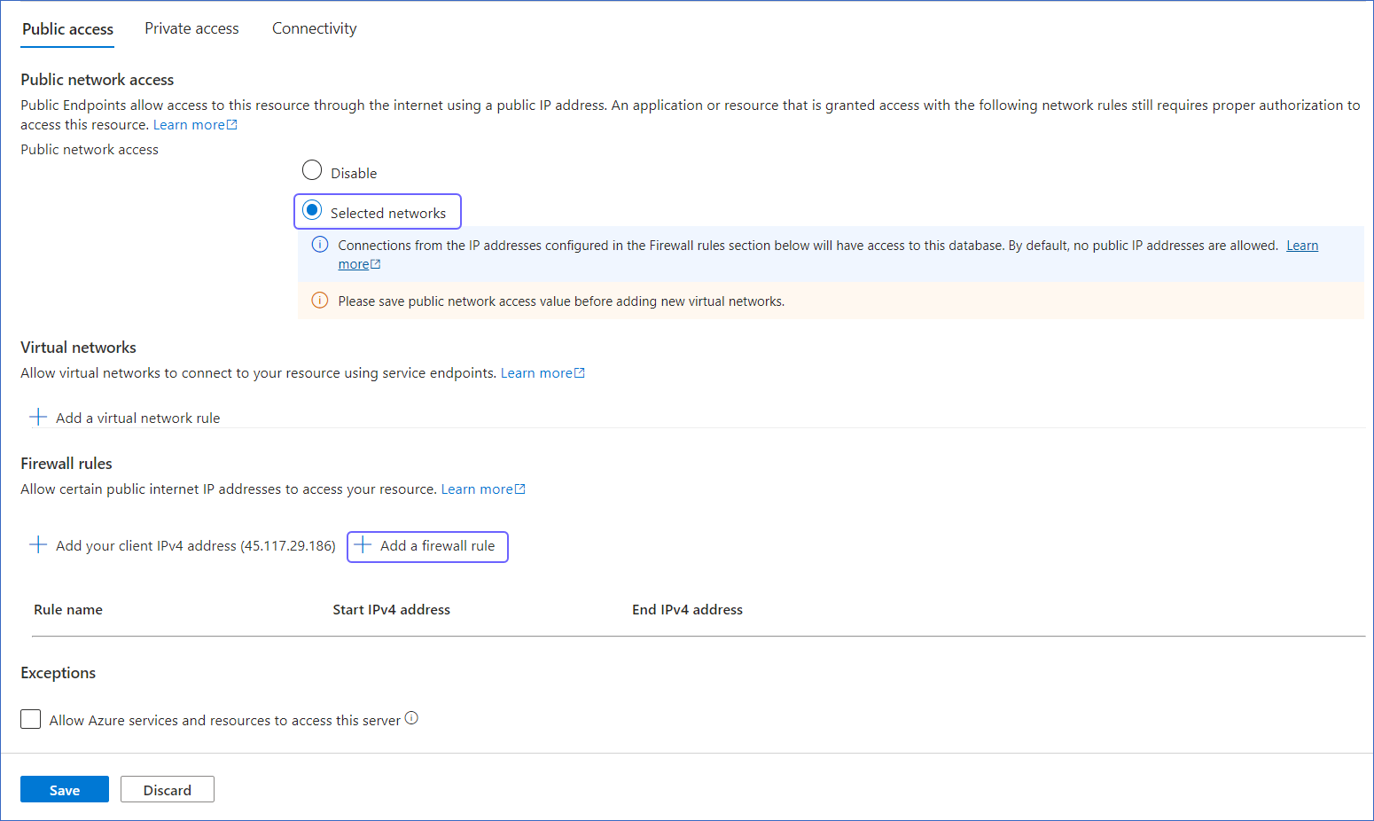 Add a firewall rule