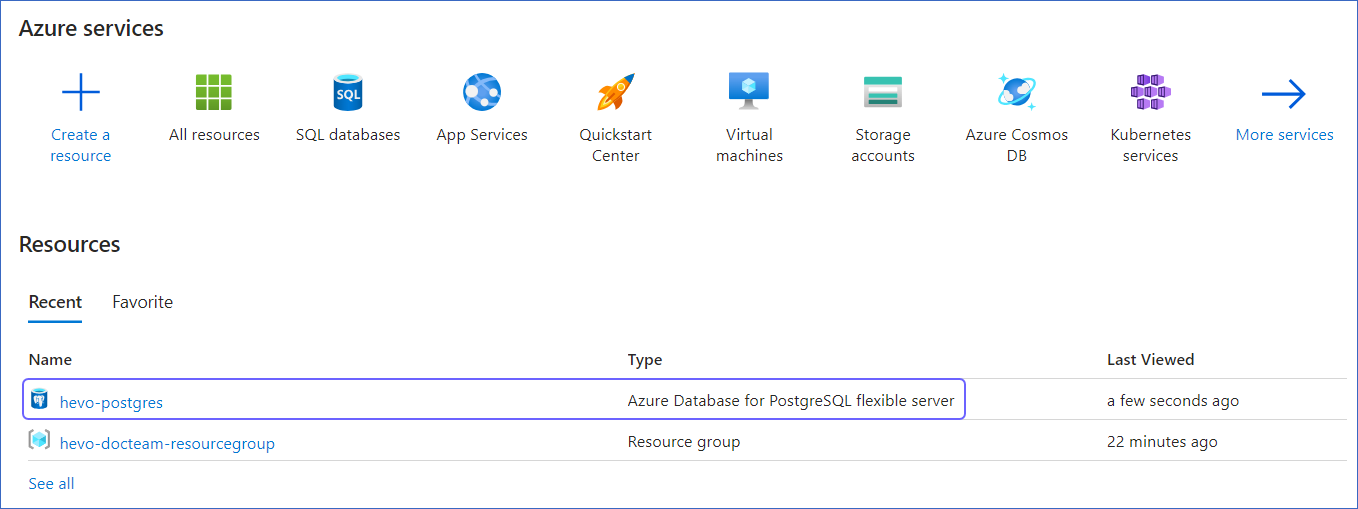 Select database