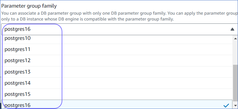 PostgreSQL version