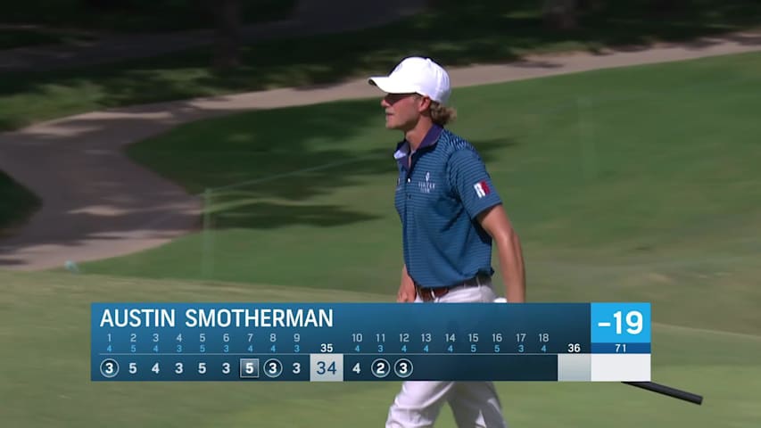 Austin Smotherman makes birdie on No. 12 at BMW Charity Pro-Am